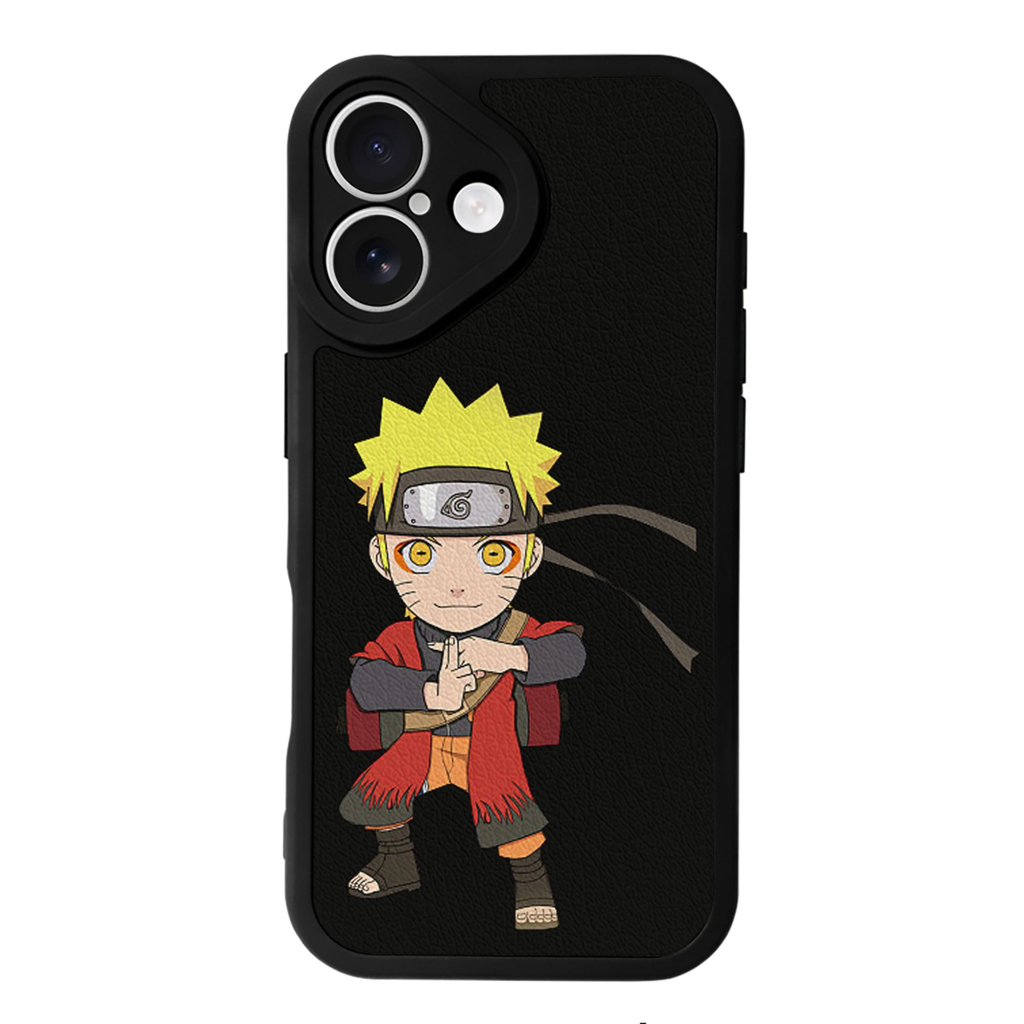 （画像用） NARUTO -ナルト- うずまき ナルト Uzumaki Naruto 【iPhone 16シリーズ対応】シリコンスマホケース（レザー調） 材質：シリコン